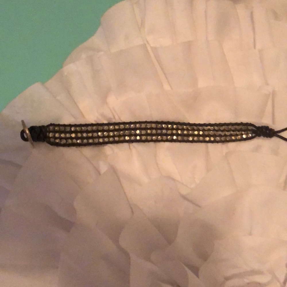 Leather and Silver Bracelet